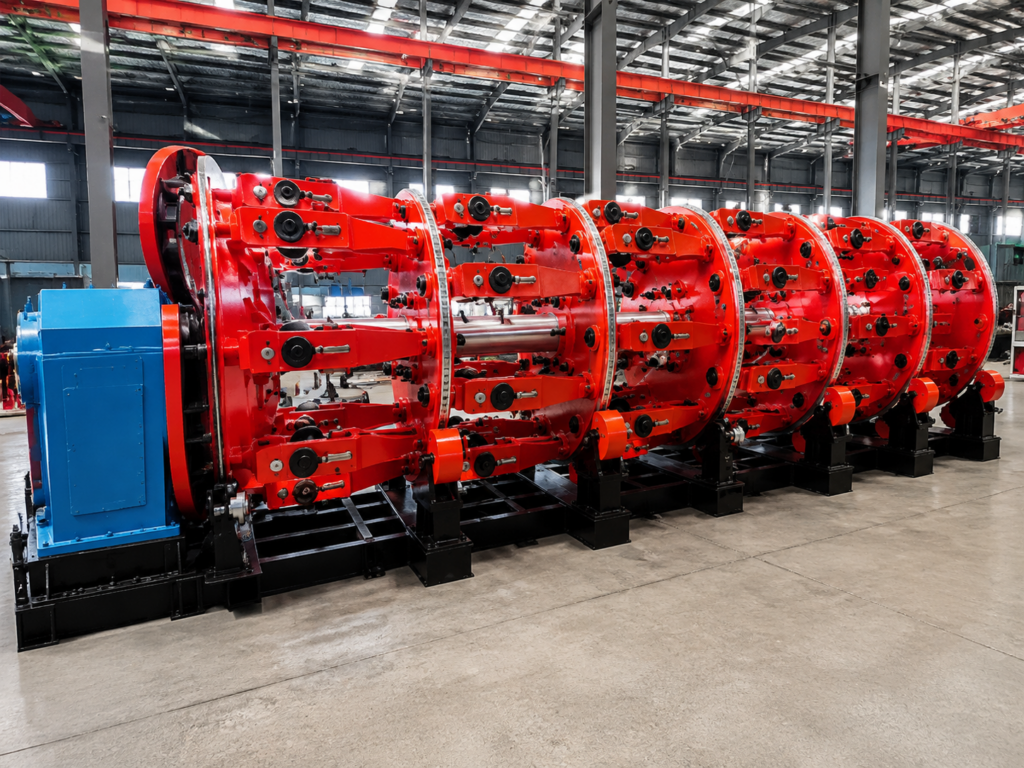 Steel wire armoring machine for cable manufacturing
